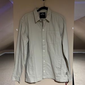 Hollister beige dress shirt size L